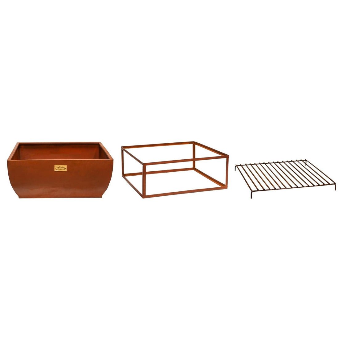 Outdoor Vigga Fire Pit Rust Iron - Skandi London