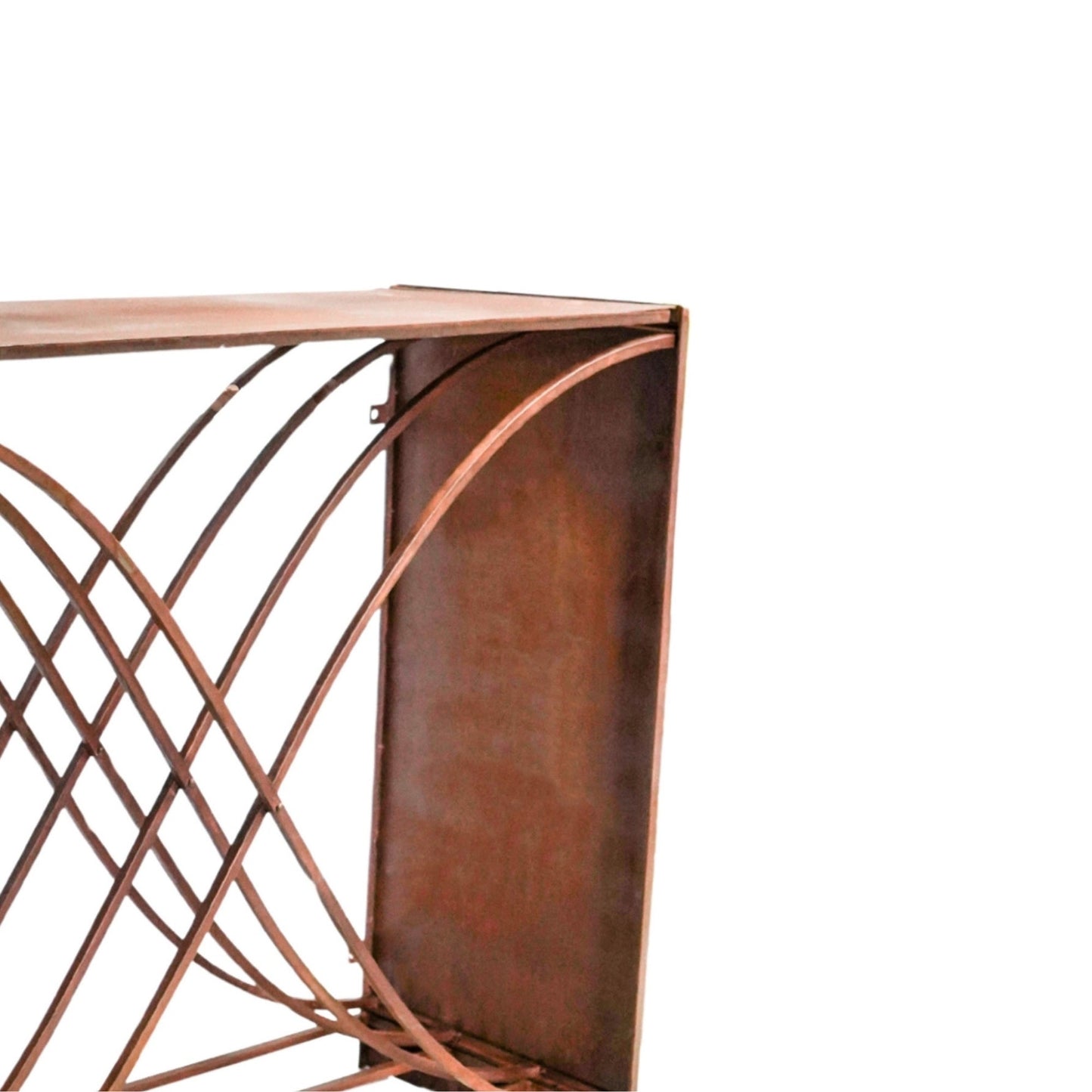 Outdoor X shape Rust Log Storage H88cm D100cm - Skandi London