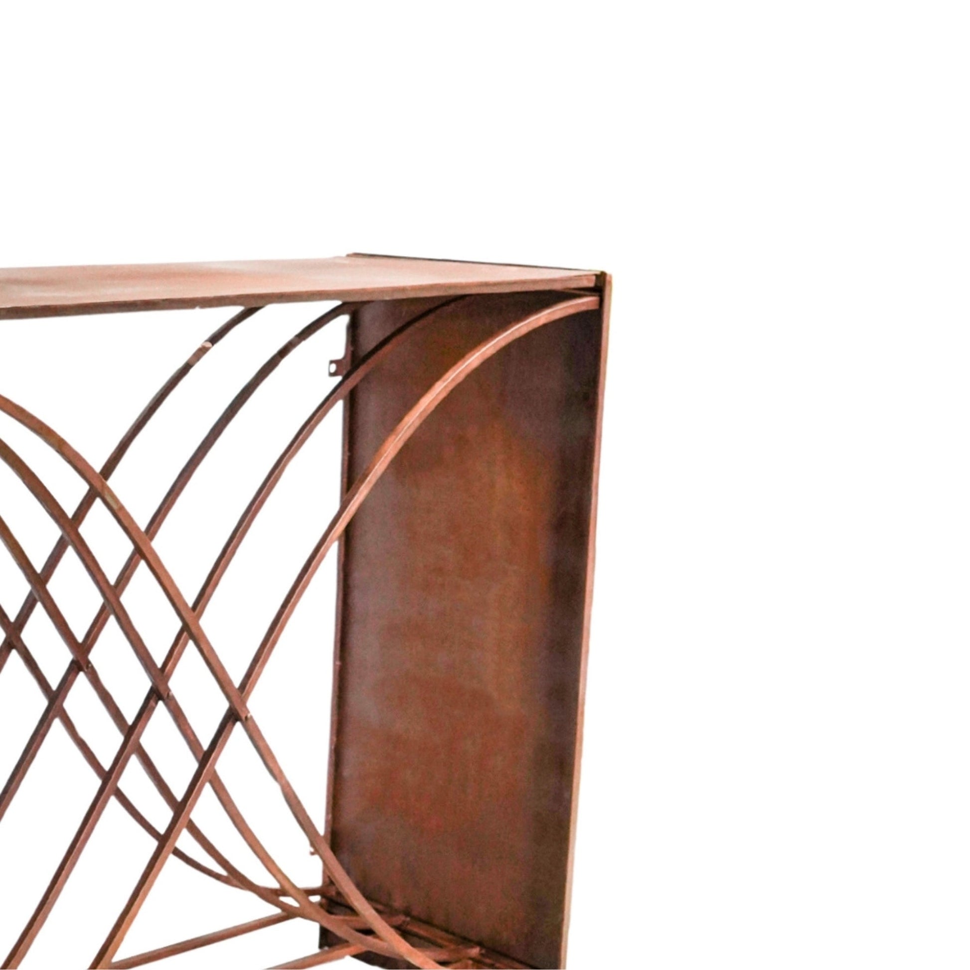 Outdoor X shape Rust Log Storage H88cm D100cm - Skandi London