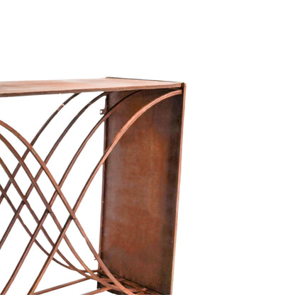 Outdoor X shape Rust Log Storage H88cm D100cm - Skandi London