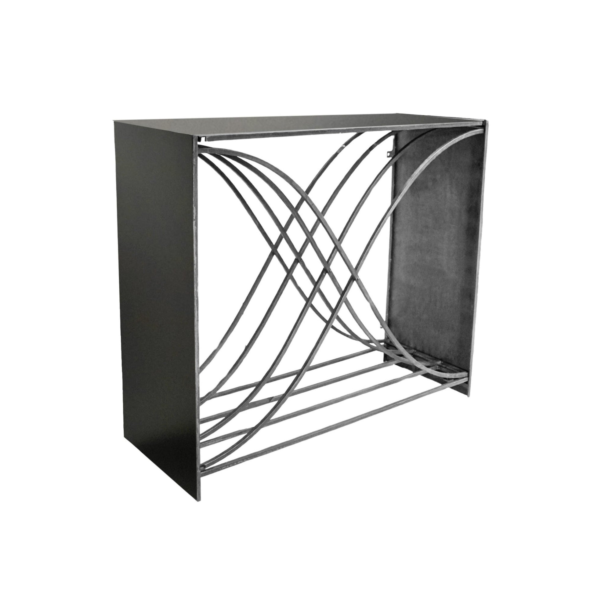 Outdoor X shape Zinc Log Storage H88cm D100cm - Skandi London