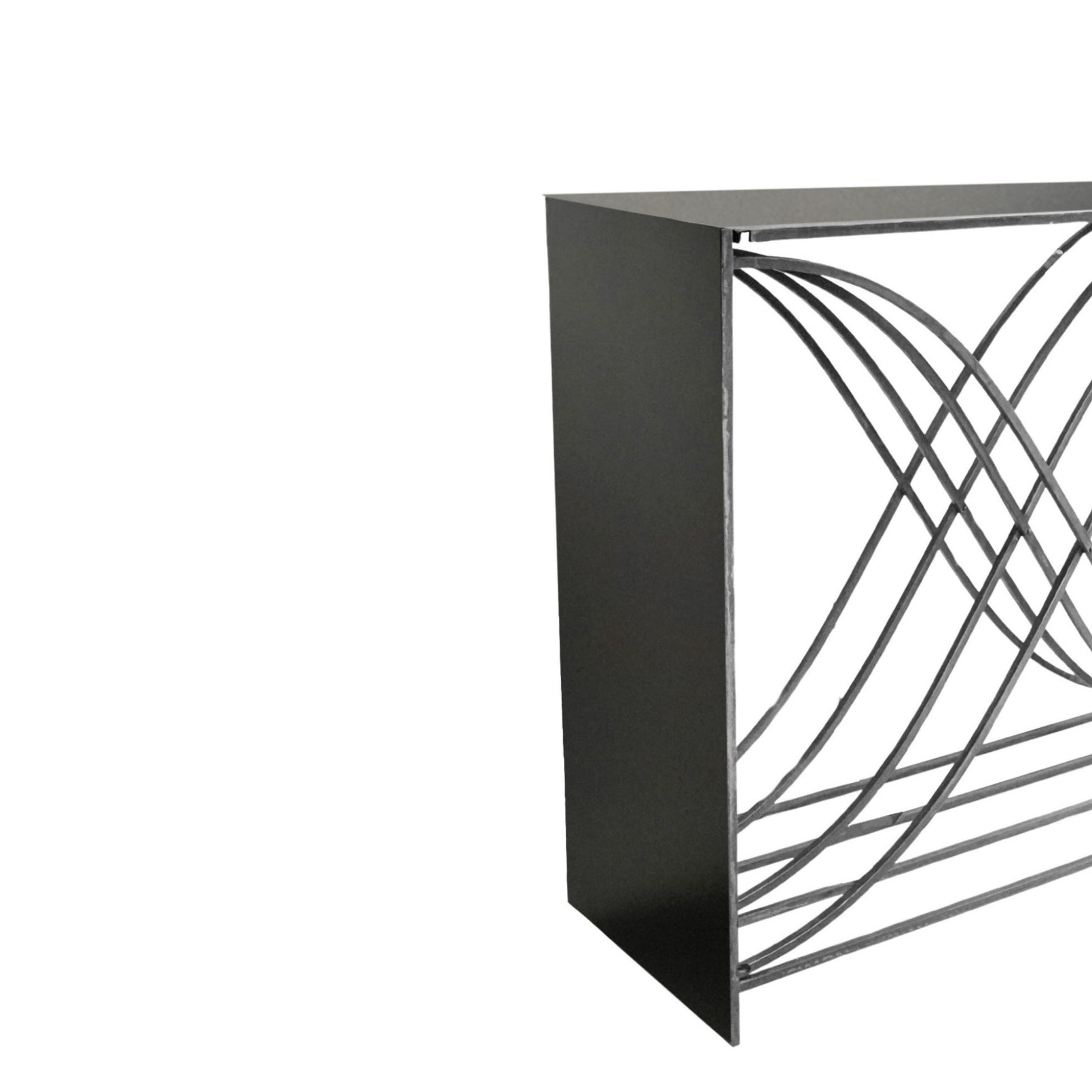 Outdoor X shape Zinc Log Storage H88cm D100cm - Skandi London