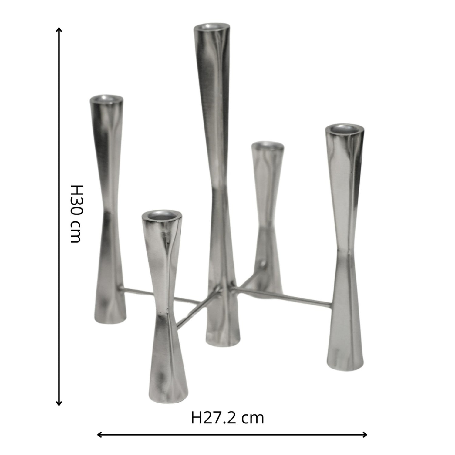 Fasku 5 Piece Silver Candle Centerpiece - Skandi London
