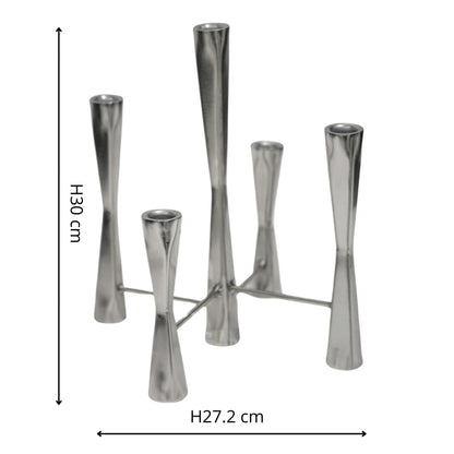 Fasku 5 Piece Silver Candle Centerpiece - Skandi London