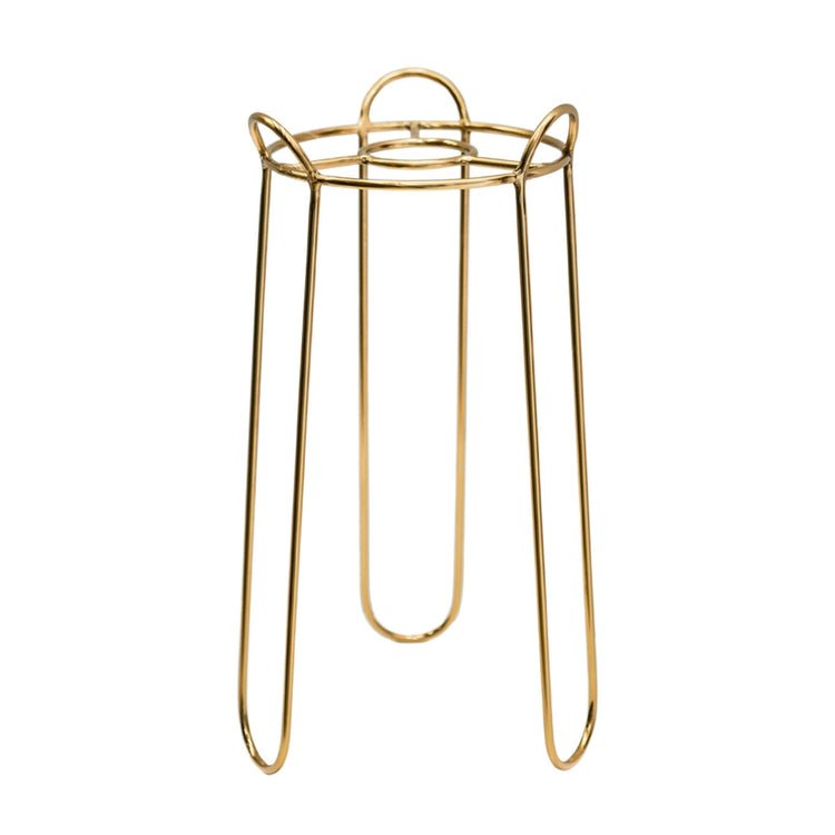 Saluzzo Gold Plant Stand H44cm D22cm - Skandi London