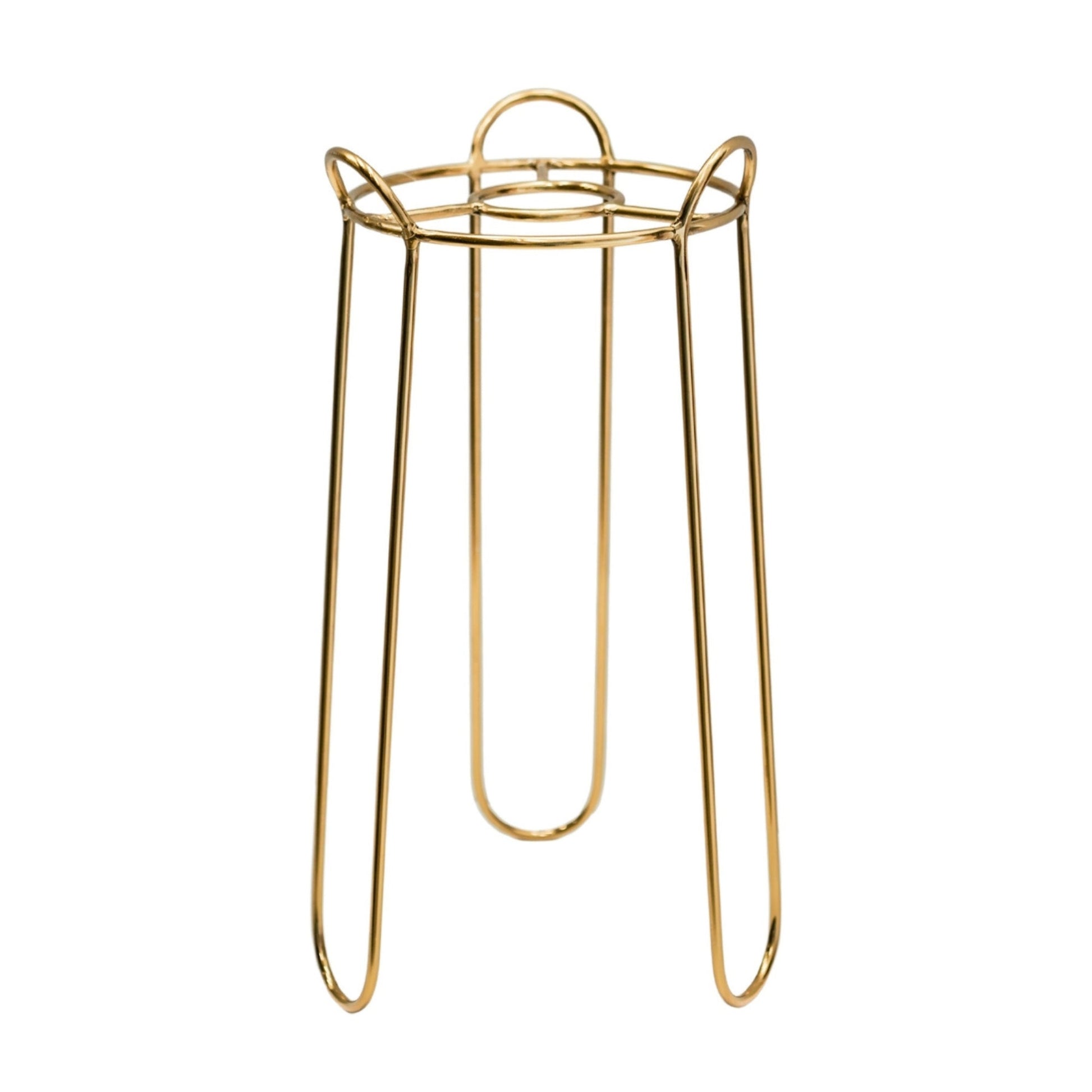 Saluzzo Gold Plant Stand H23cm D18cm - Skandi London