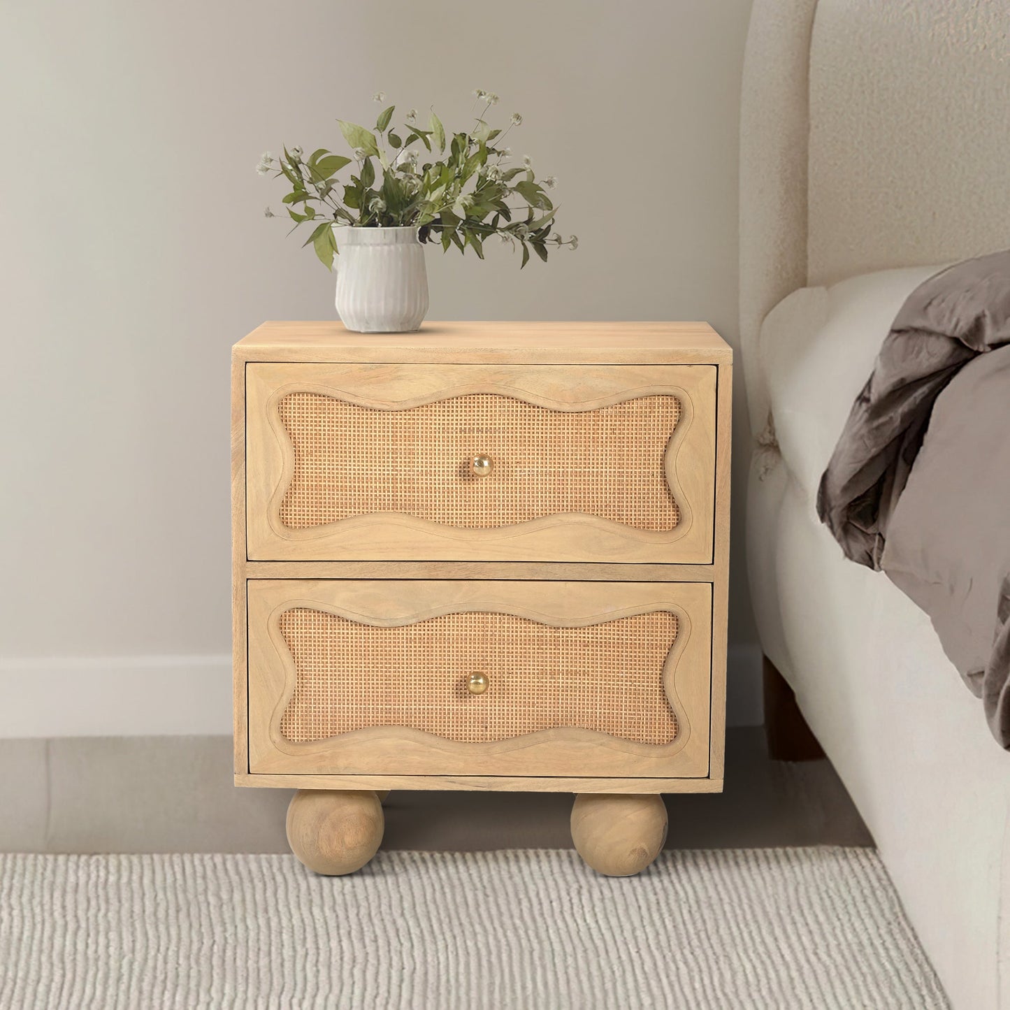 Camden Two Drawers Side Table - Skandi London