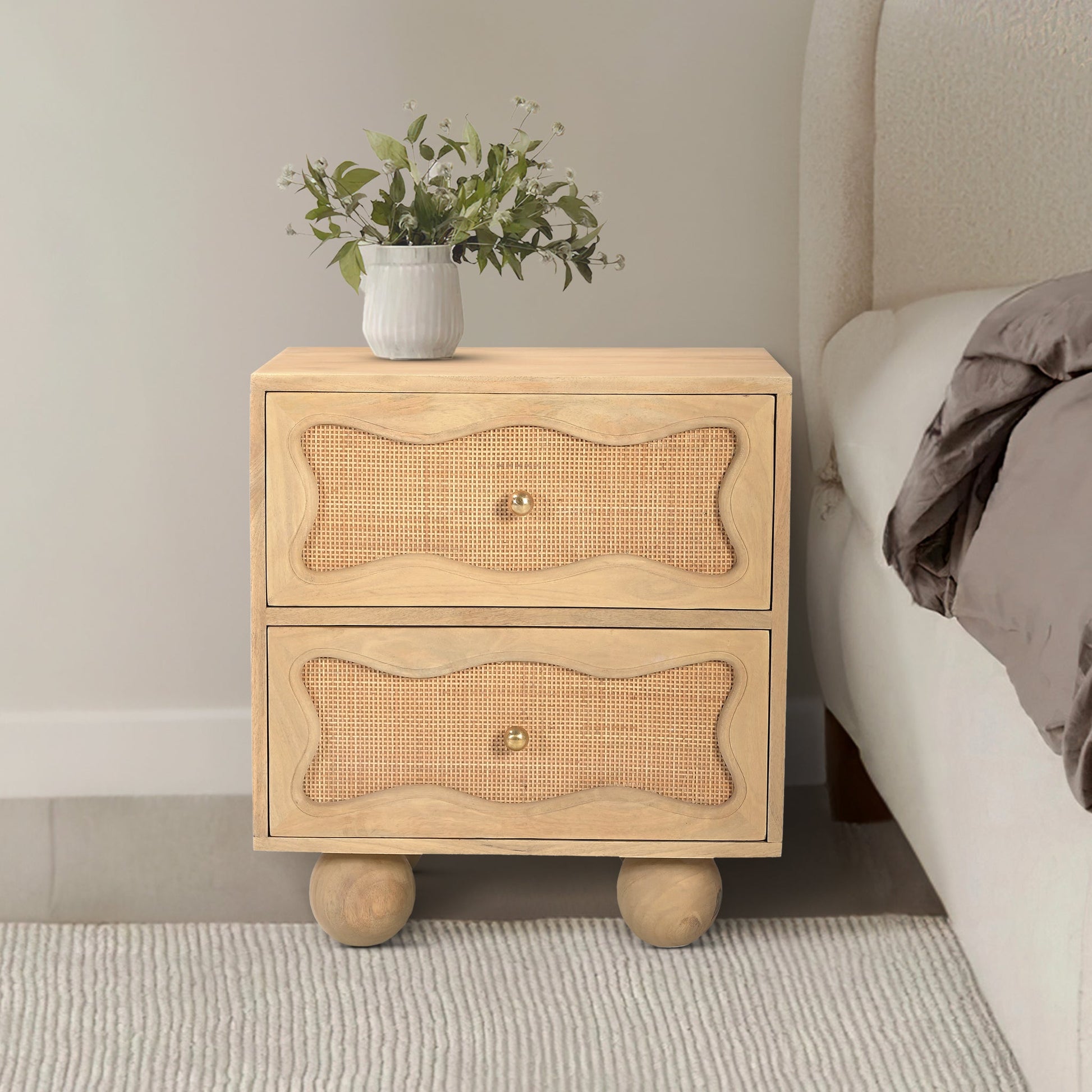 Camden Two Drawers Side Table - Skandi London