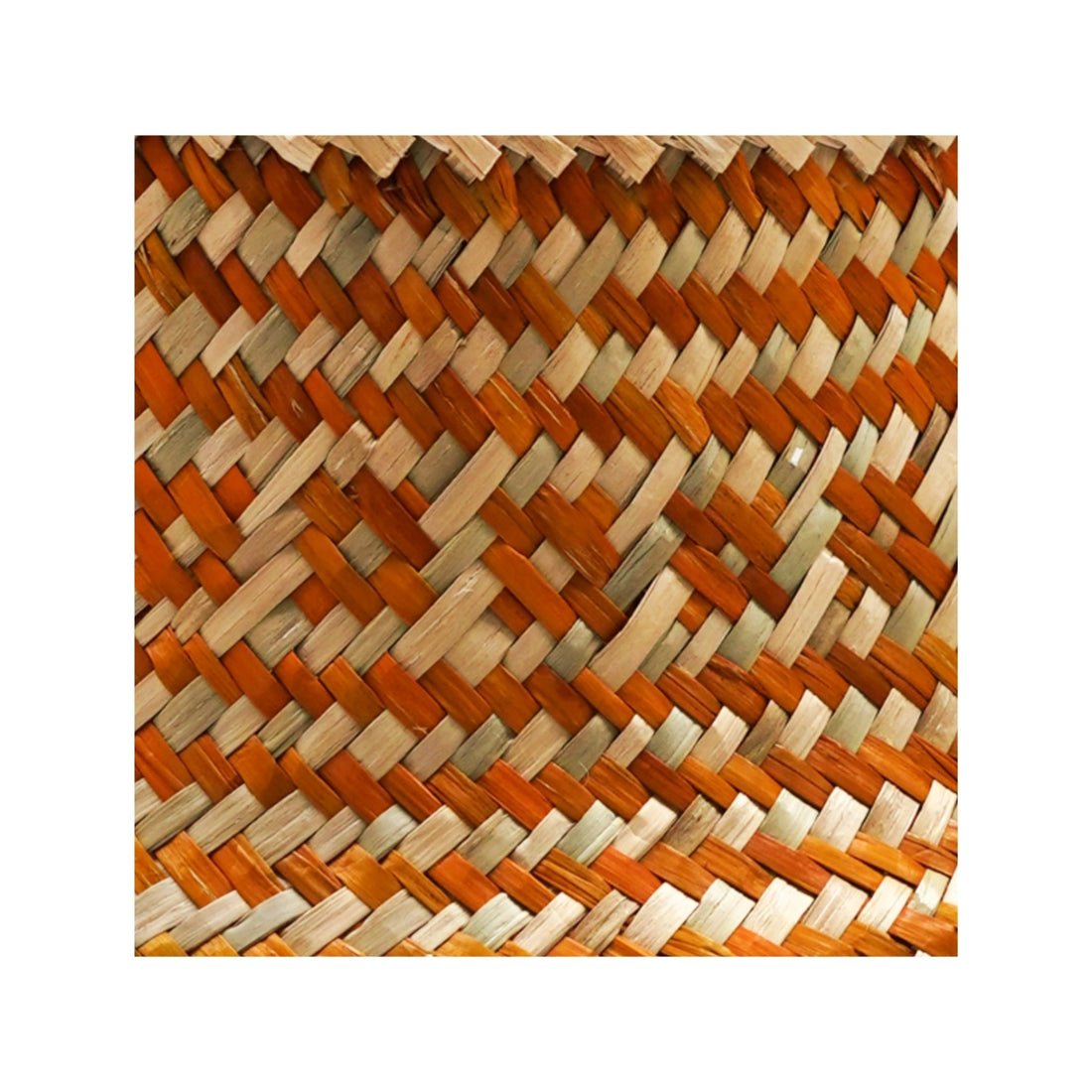 Valde Seagrass Patterned Amber Lined Basket - Skandi London