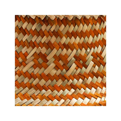 Valde Seagrass Patterned Amber Lined Basket - Skandi London