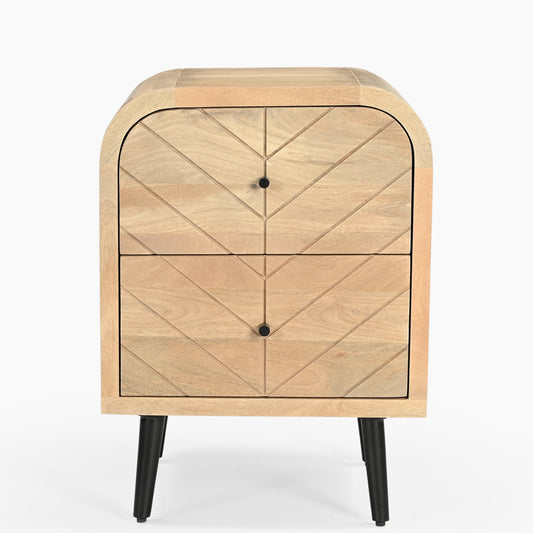 Islington Two Drawer Bedside Table - Skandi London