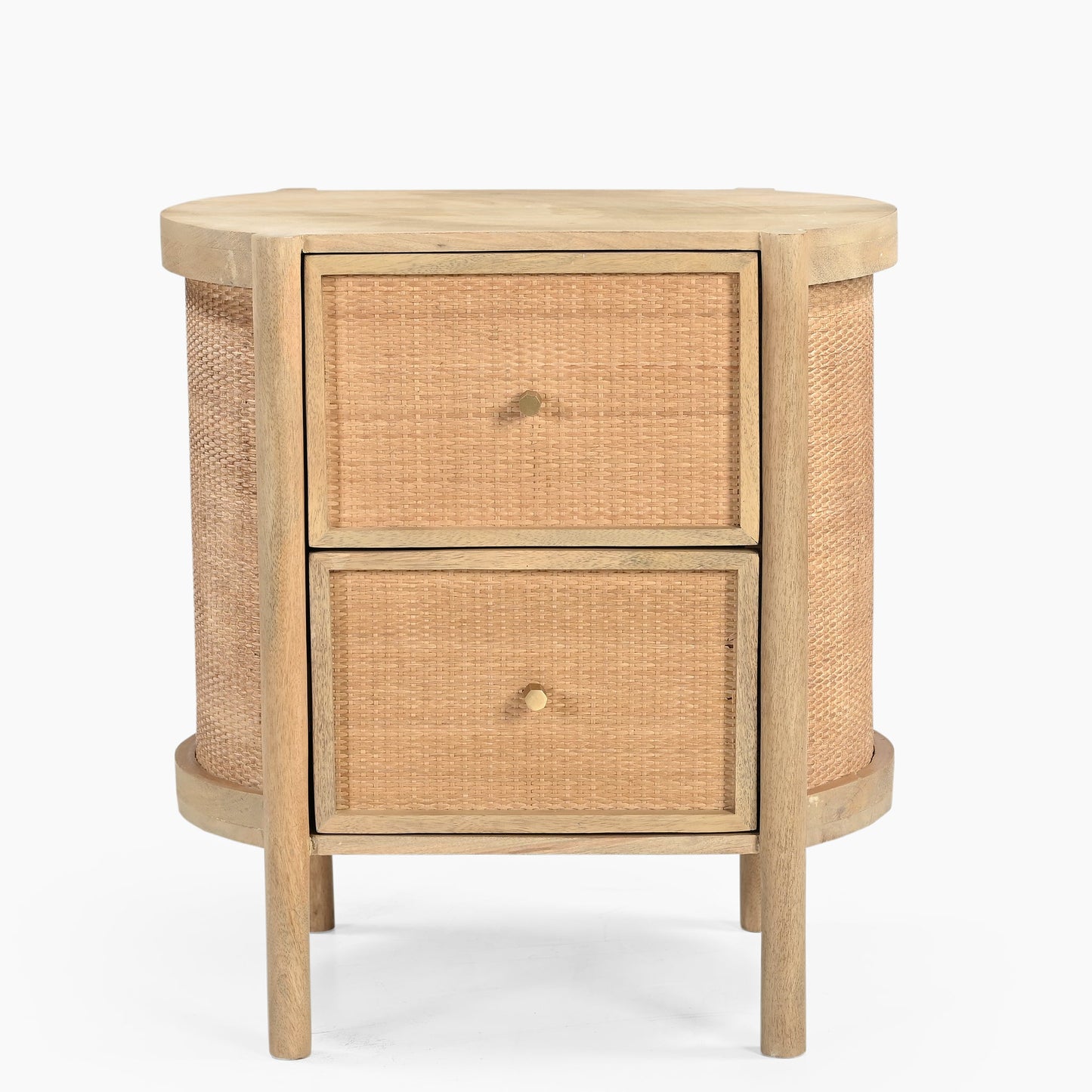 Vauxhall Two Drawer Bedside Table - Skandi London