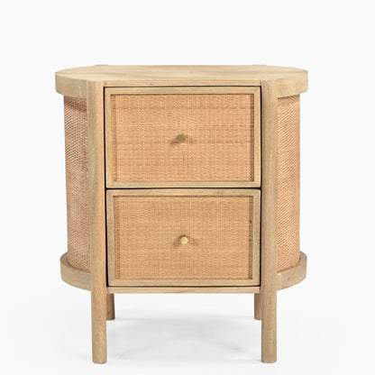 Vauxhall Two Drawer Bedside Table - Skandi London