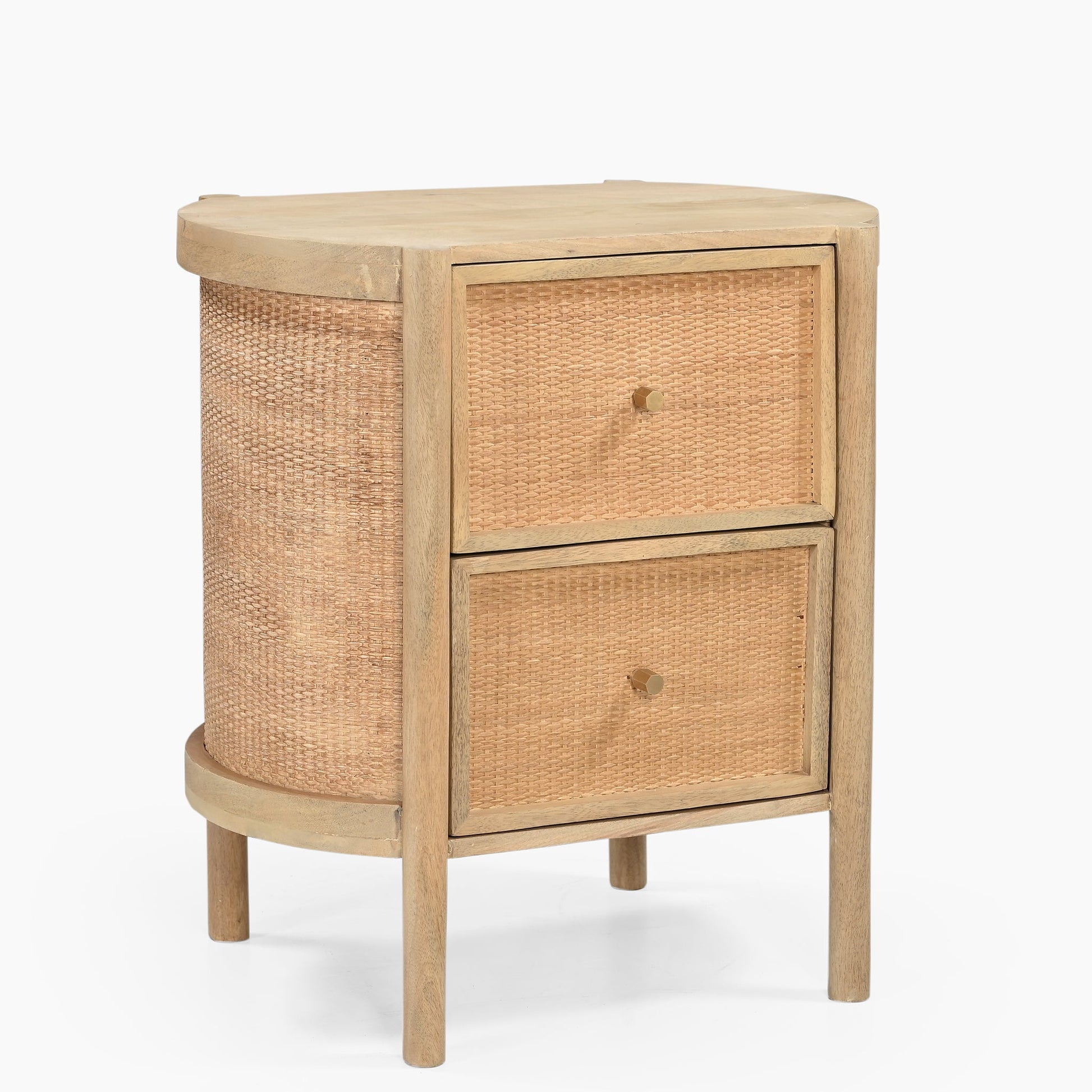 Vauxhall Two Drawer Bedside Table - Skandi London