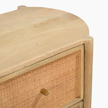 Vauxhall Two Drawer Bedside Table - Skandi London