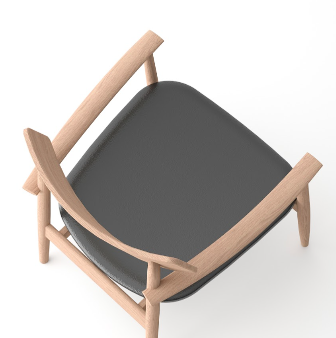 Mono Solid Oak & Black Lounge Chair