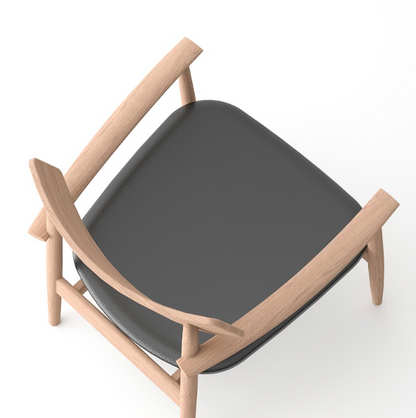 Mono Solid Oak & Black Lounge Chair