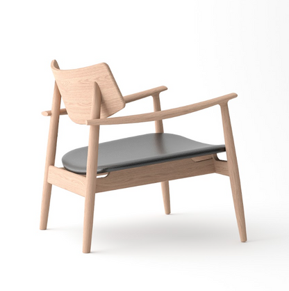 Mono Solid Oak & Black Lounge Chair