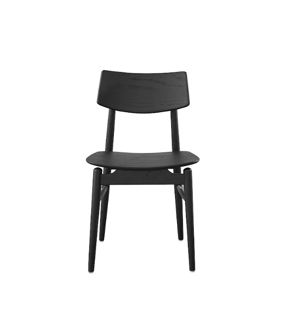 Mono Solid Oak Dining Chair - Matte Black