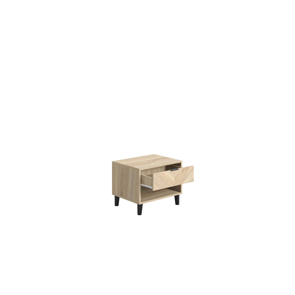 Soho Nordic Chevron 1 Dr Bedside Cabinet - Skandi London