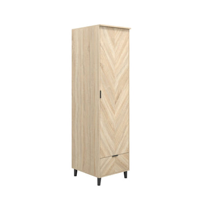 Soho Nordic Chevron 1 Door Wardrobe - Skandi London