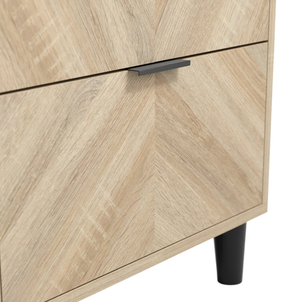 Soho Nordic Chevron 1 Door Wardrobe - Skandi London