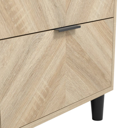 Soho Nordic Chevron 1 Door Wardrobe - Skandi London