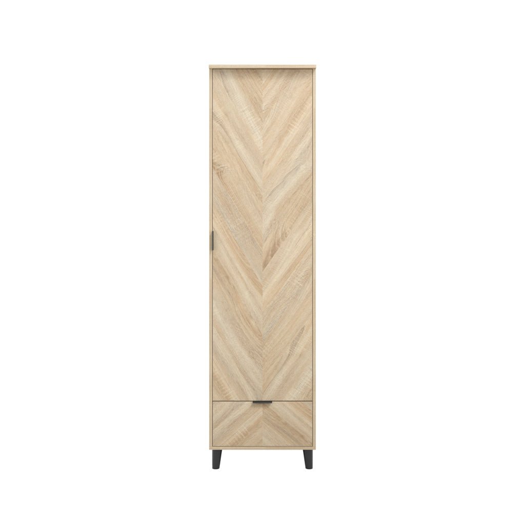 Soho Nordic Chevron 1 Door Wardrobe - Skandi London