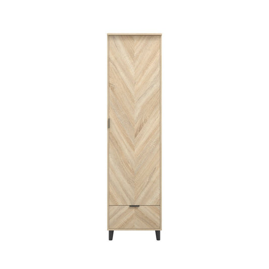 Soho Nordic Chevron 1 Door Wardrobe - Skandi London
