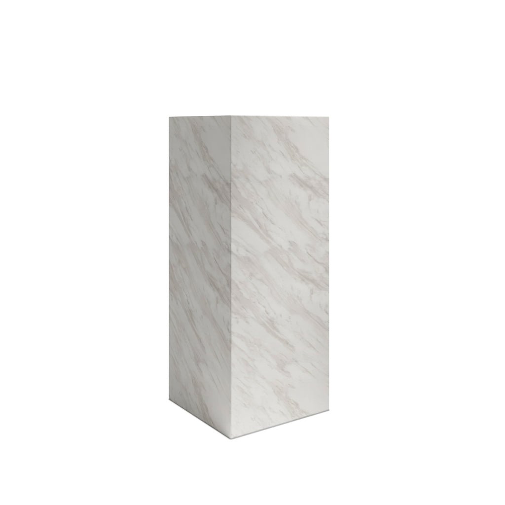 Atelier Marmor White Marble Large Pedestal - Skandi London