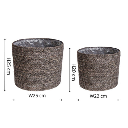 Aarhus Slate Basket Set of 2 - Skandi London