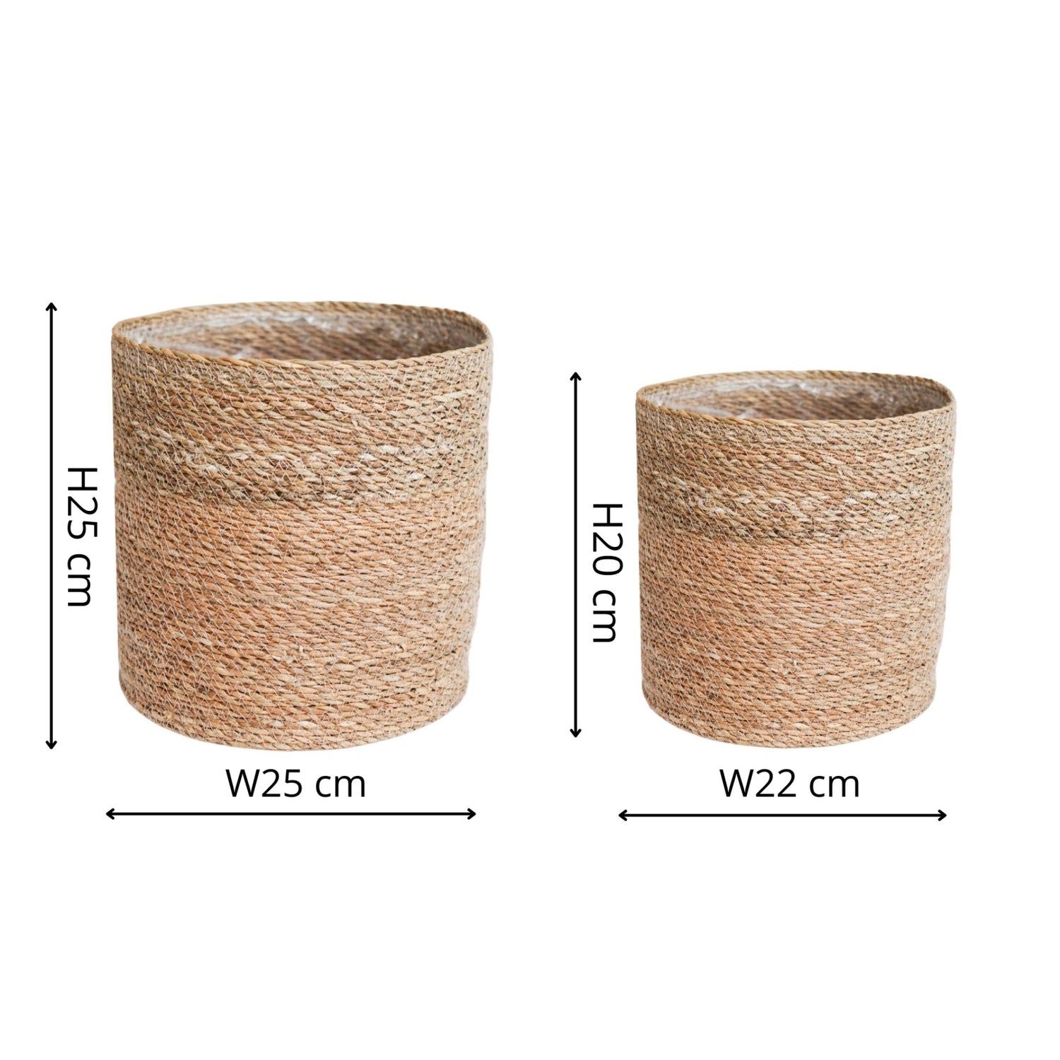 Aarhus Natural Basket Set of 2 - Skandi London