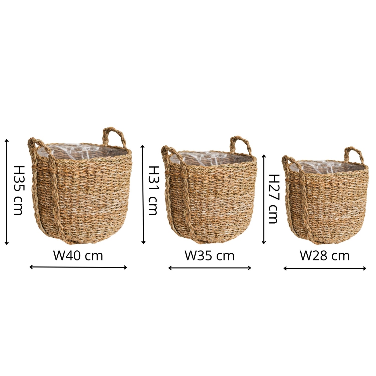 Alta Natural Basket Set of 3 - Skandi London