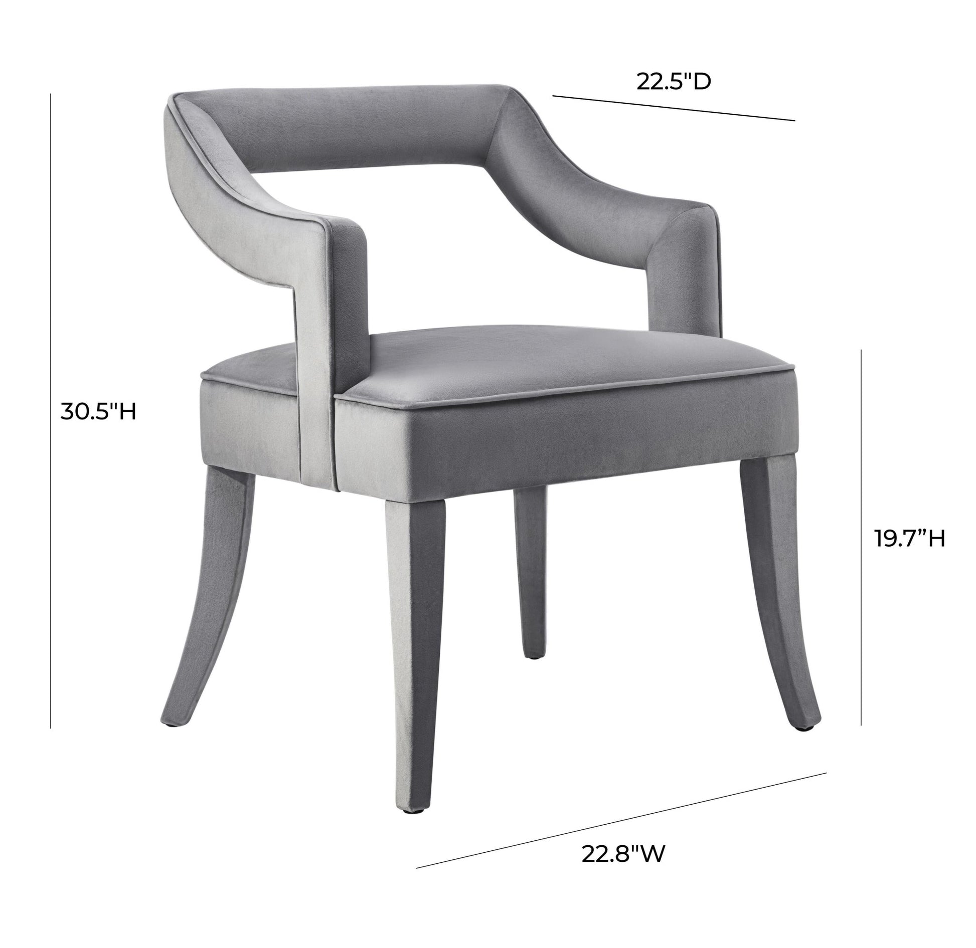 Tiffany Grey Velvet Chair - Skandi London