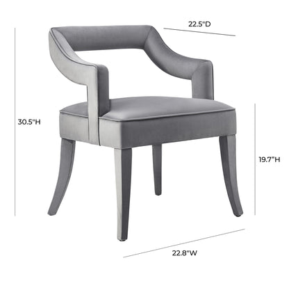 Tiffany Grey Velvet Chair - Skandi London