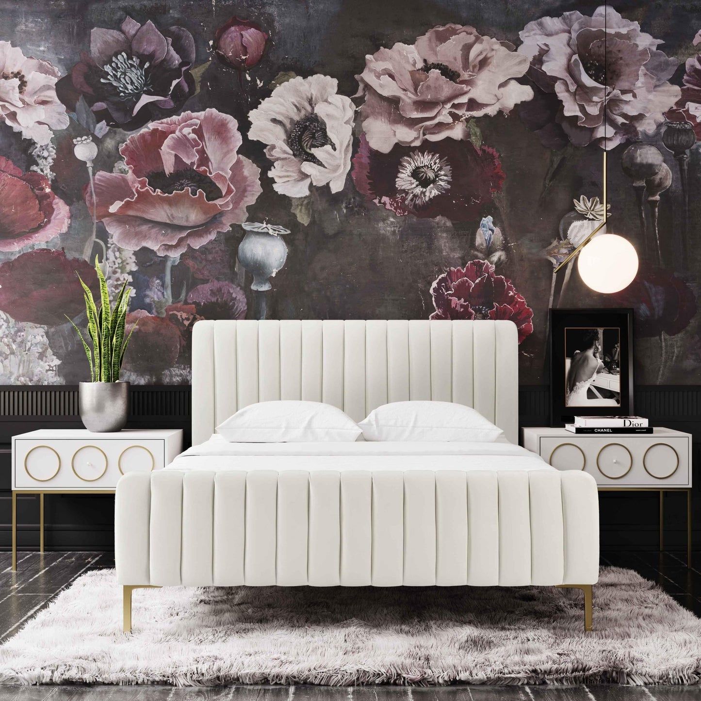 Angela Cream Bed in Super King - Skandi London