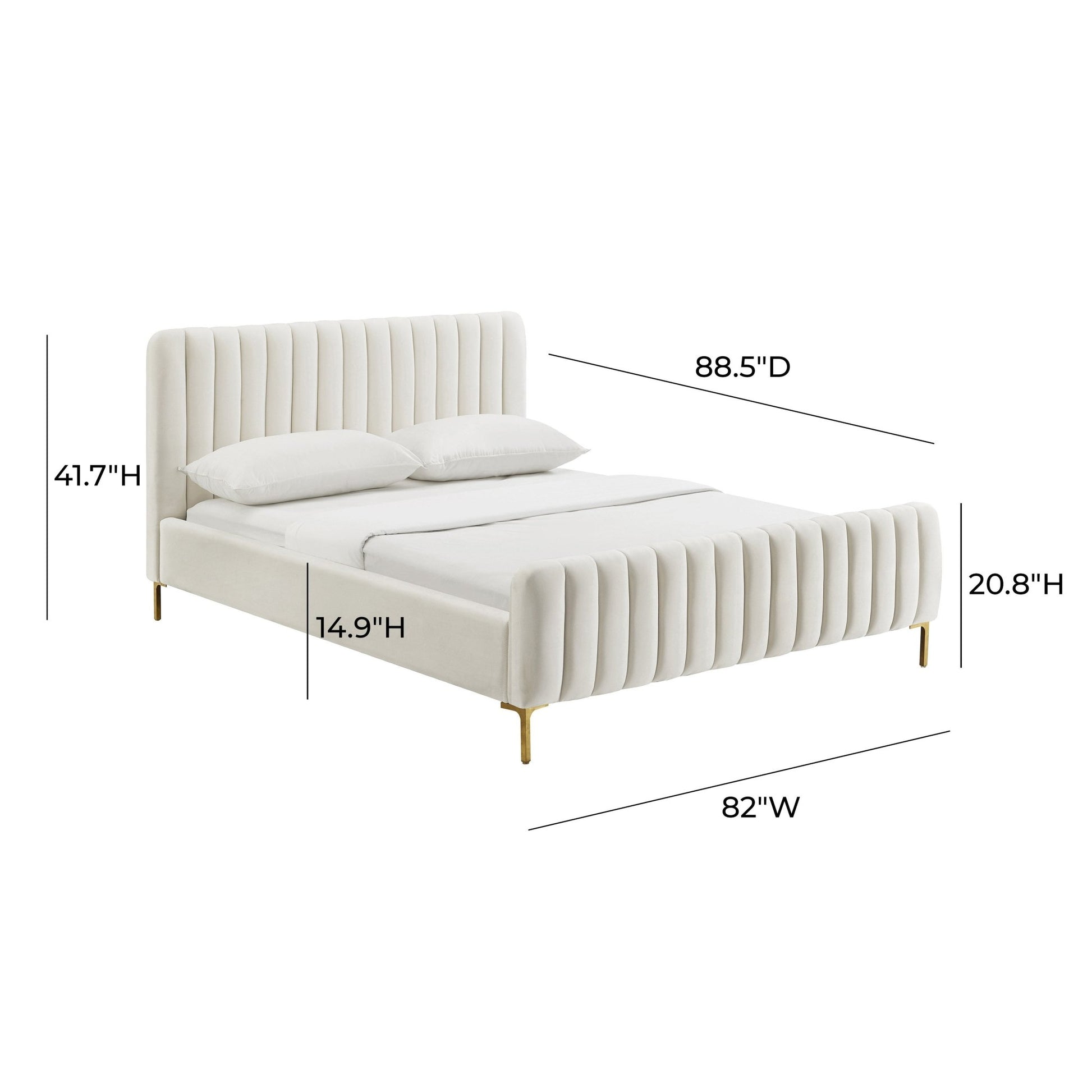 Angela Cream Bed in Super King - Skandi London
