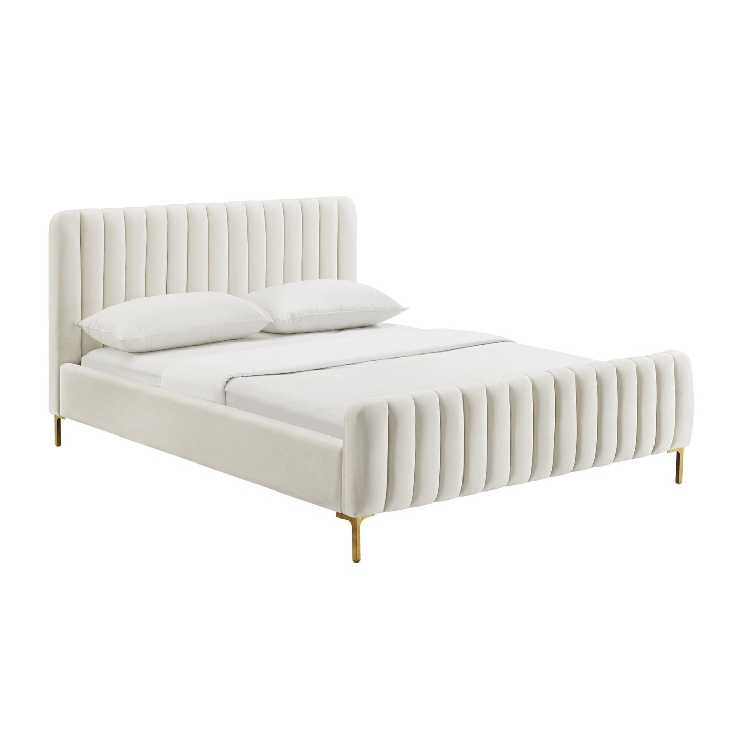 Angela Cream Bed in King - Skandi London