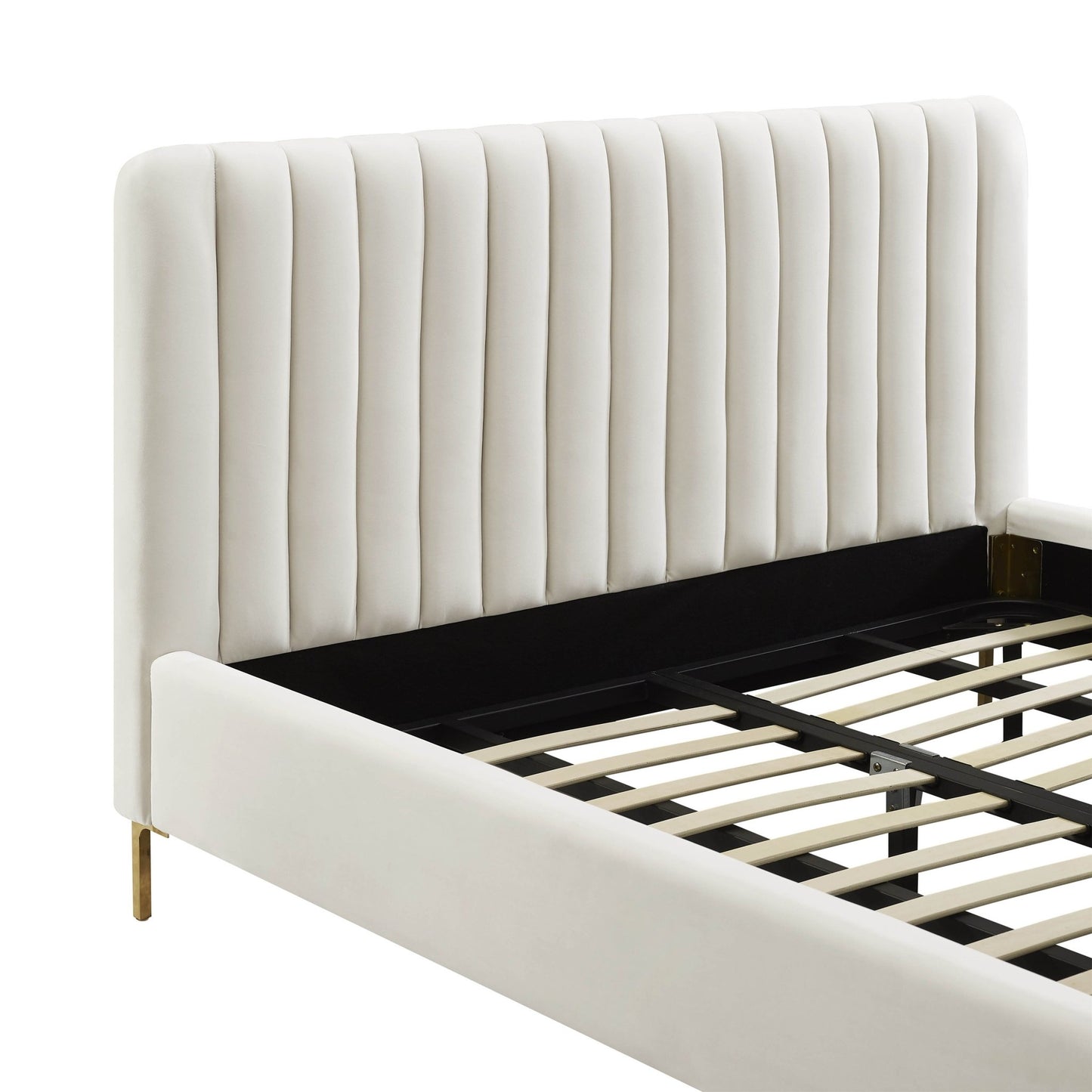 Angela Cream Bed in King - Skandi London