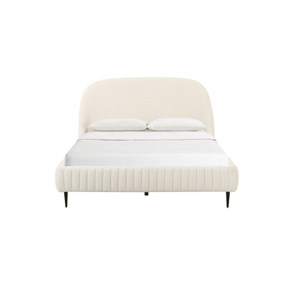 Denise Cream Boucle Bed in King - Skandi London