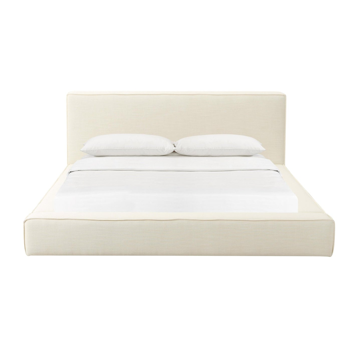 Olafur Cream Linen King Bed - Skandi London