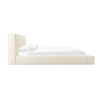 Olafur Cream Linen King Bed - Skandi London
