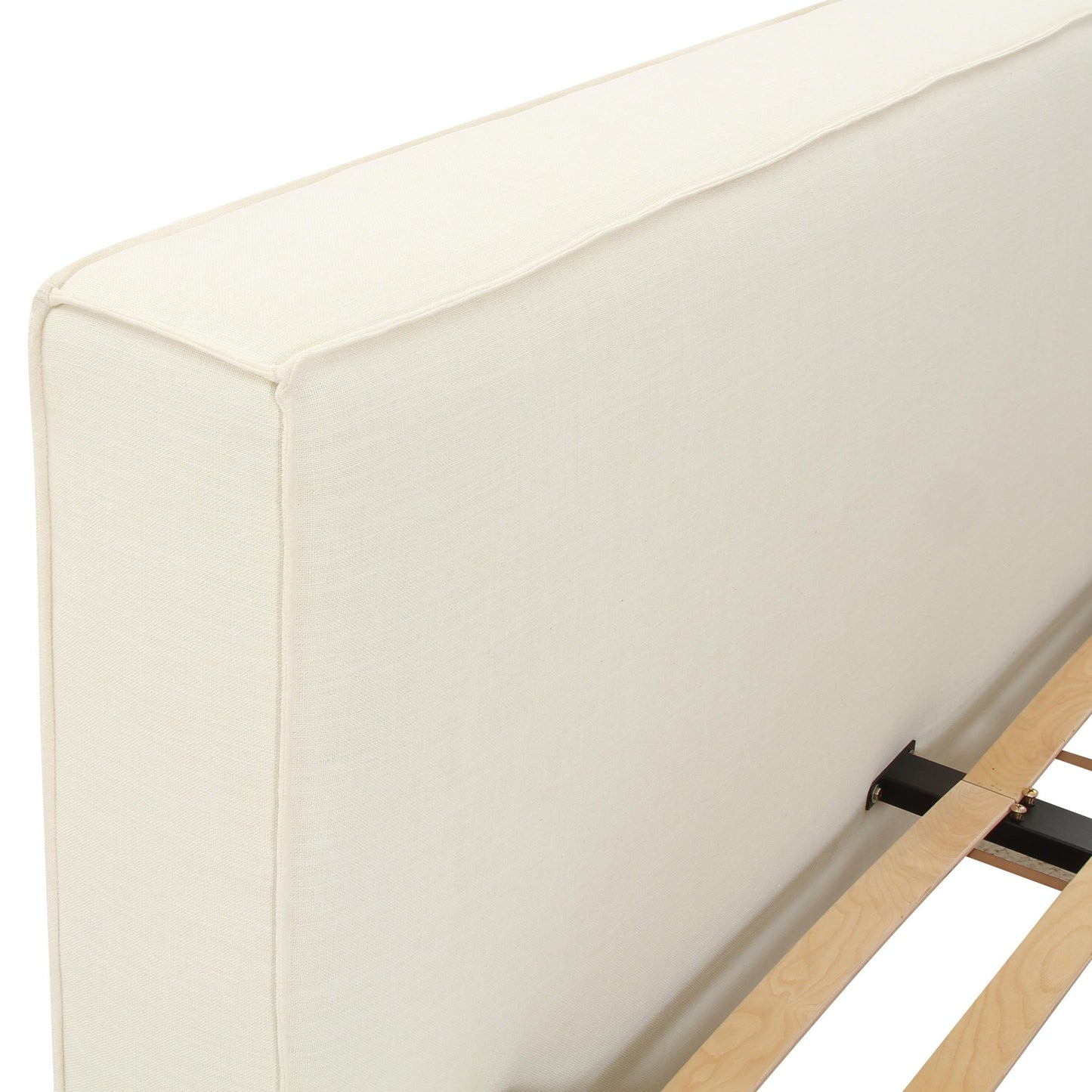 Olafur Cream Linen King Bed - Skandi London