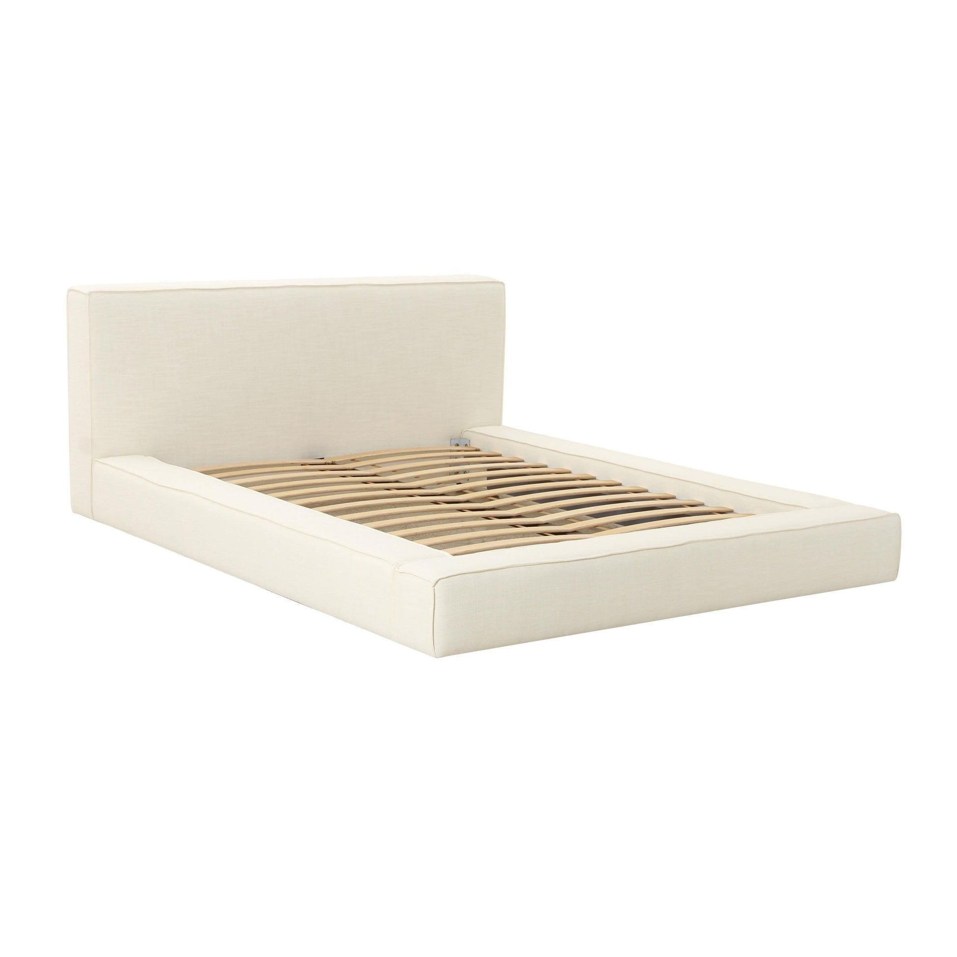 Olafur Cream Linen King Bed - Skandi London