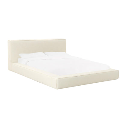 Olafur Cream Linen Super King Bed - Skandi London