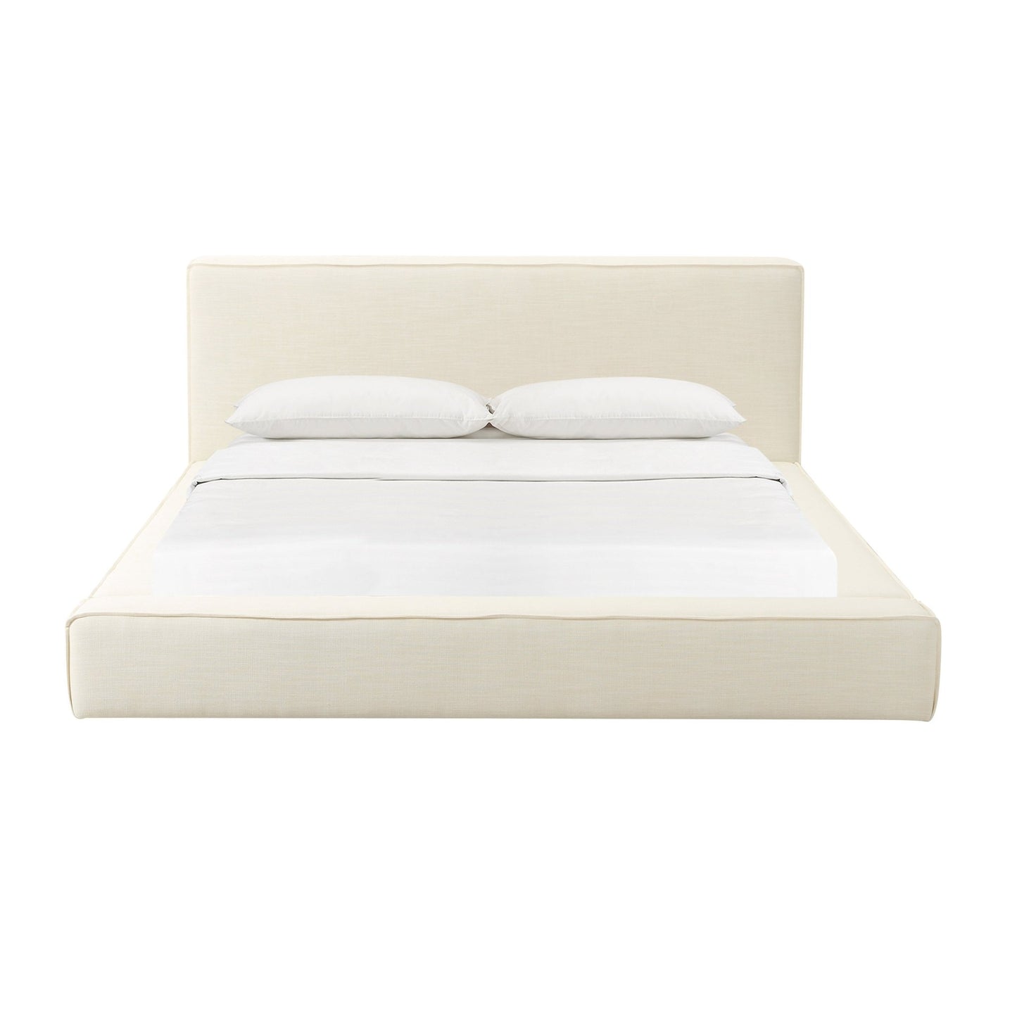 Olafur Cream Linen Super King Bed - Skandi London
