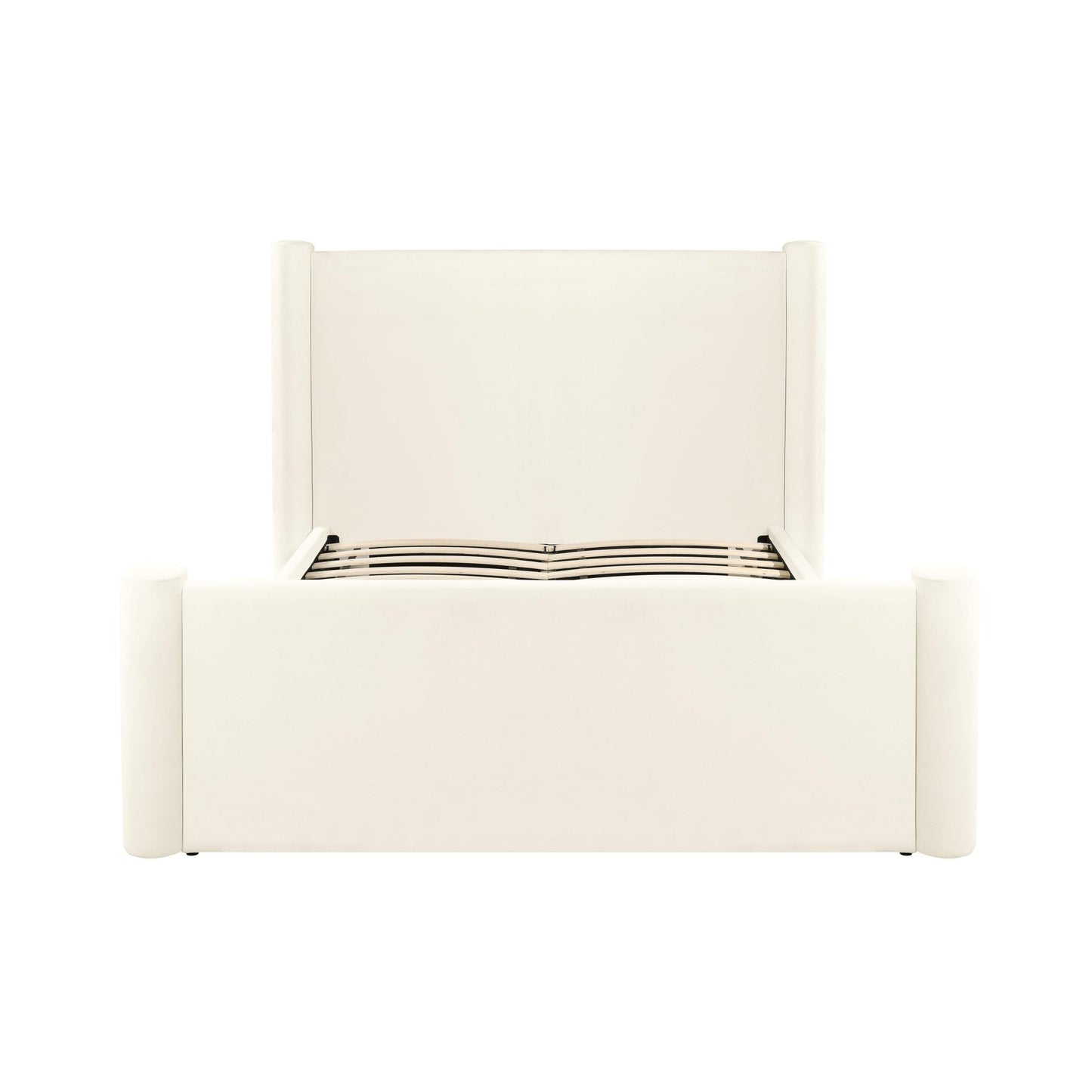 Athara Cream Velvet King Bed - Skandi London
