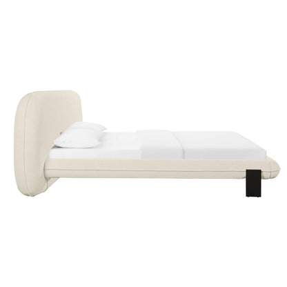 Ophelia Cream Faux Wool King Bed - Skandi London