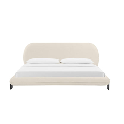Ophelia Cream Faux Wool Super King Bed - Skandi London