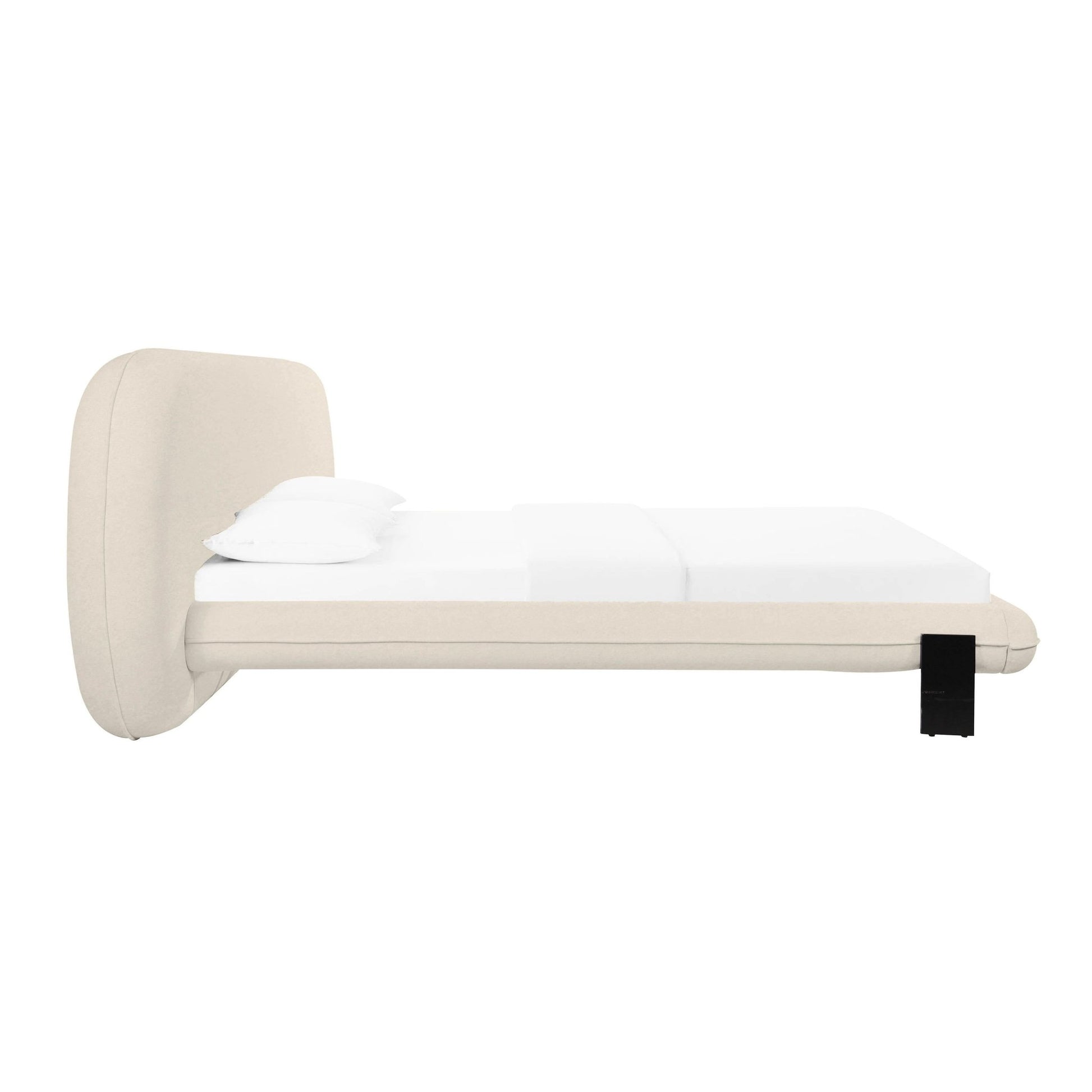 Ophelia Cream Faux Wool Super King Bed - Skandi London